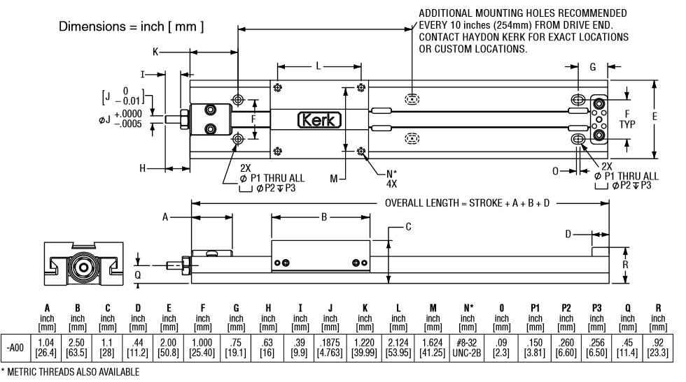 WGS Standard Series Dimensional Drawing
